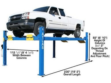 ATLAS 412A Commercial Grade Alignment Lift 12,000 Lbs. Capacity
