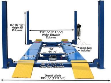 ATLAS 412A Commercial Grade Alignment Lift 12,000 Lbs. Capacity