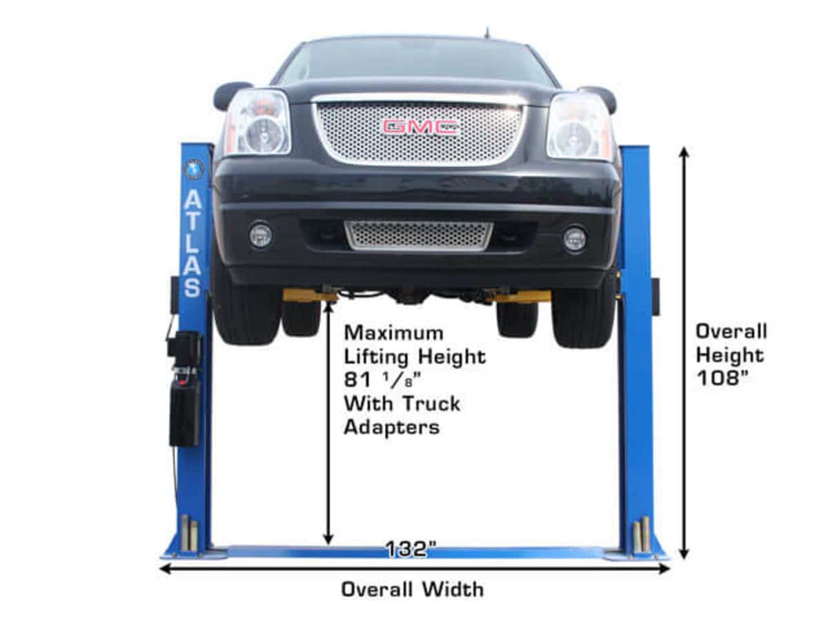 Atlas BP8000 8,000 lb Baseplate 2-Post Car Lift