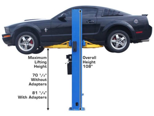 Atlas BP8000 8,000 lb Baseplate 2-Post Car Lift
