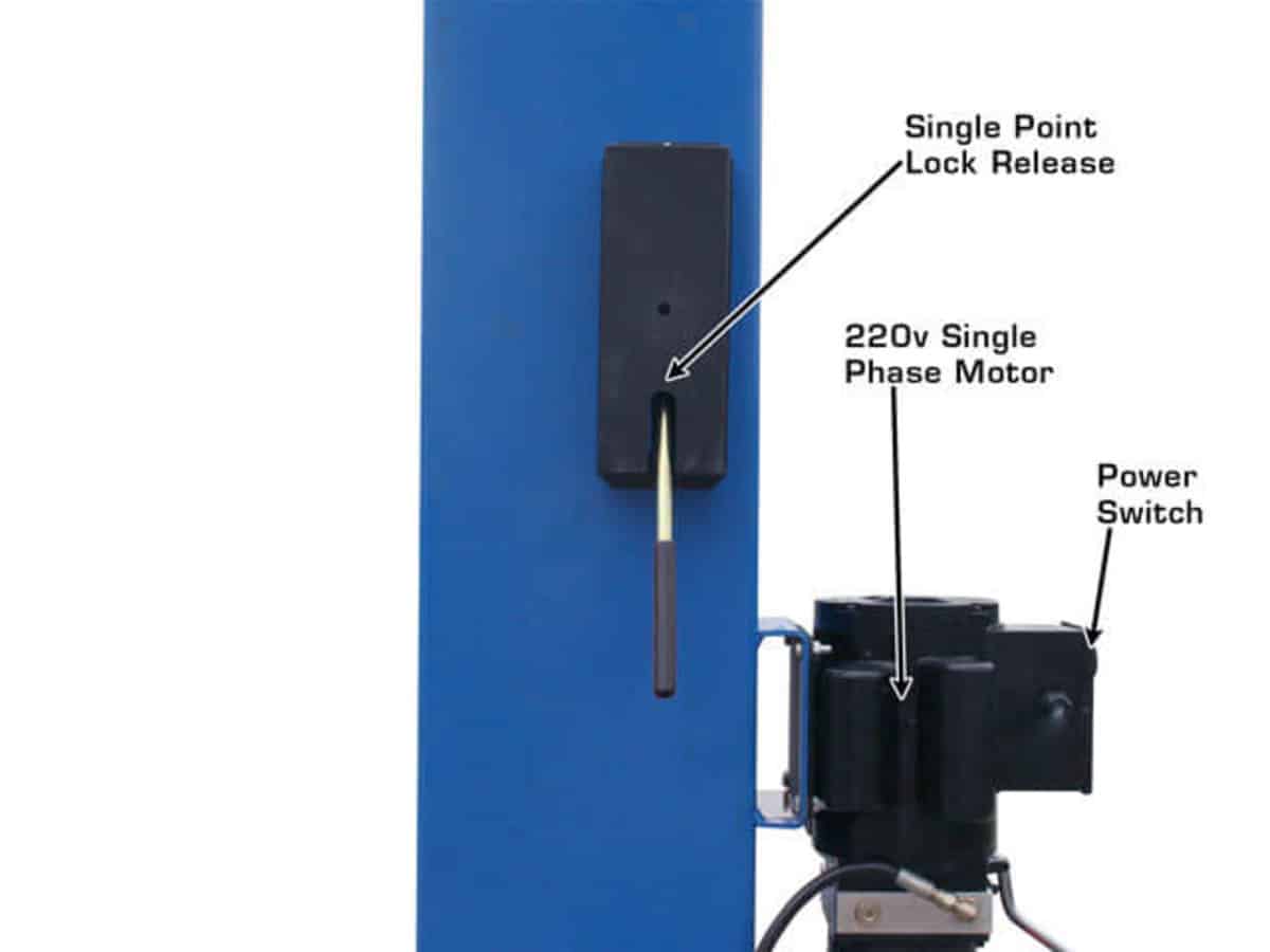 Atlas BP8000 8,000 lb Baseplate 2-Post Car Lift