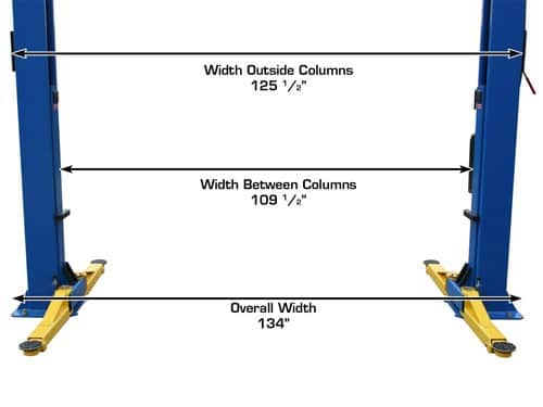 Atlas 9OHSC (SS) 9,000 lb Overhead 2-Post Car Lift