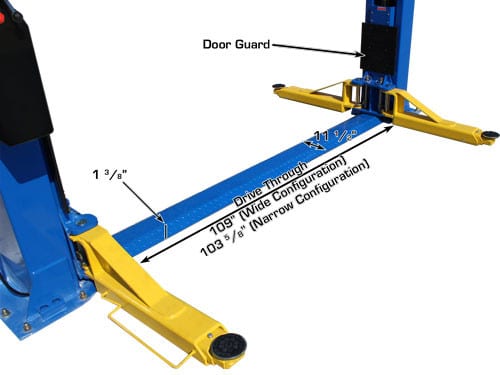Atlas BP12000 12,000lbs 2-Post Bottom Plate Car Lift