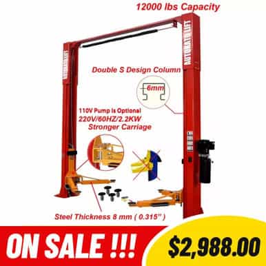 AUTOKATO AK-M120 12,000 LB 2-Post Auto Lift