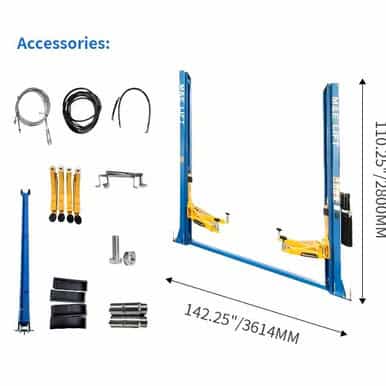 M&E 10000 lbs Two Post Lift 2 Post Lift Auto Lift Car Lift Hoist Equipment