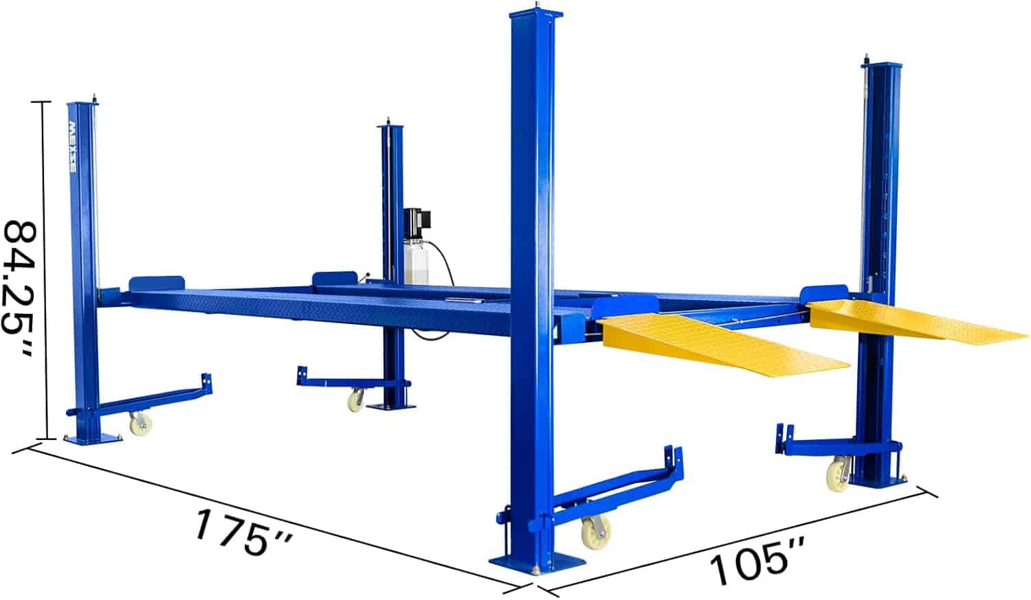Weize 8500 lbs 4 Post Car Lift with Casters Kits Four Post Parking Lift 4-Post Portable Storage Service Home Parking Lift