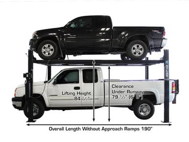 ATLAS Apex 8 Extra Long & Extra High 4-Post Hobbyist Lift - ALI Certified