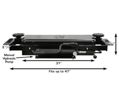 ATLAS RJ-35 3500 Lbs. Sliding Hydraulic Center Jack and Truck Adapters