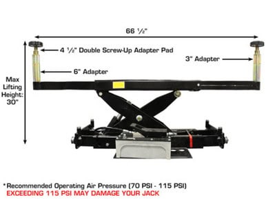ATLAS RJ-8000 Air/Hydraulic Center Rolling Jack