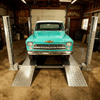 NSS-8XLT 8,000 lb Vehicle Storage Lift by Triumph - Lift with Car View