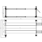 Four Post Auto Lift Triumph NTR-24 24,000 lb Diagram Vew