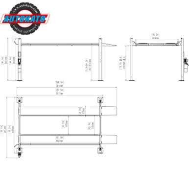 KT-4H110 Four Post Vehicle Lift 11,000lbs