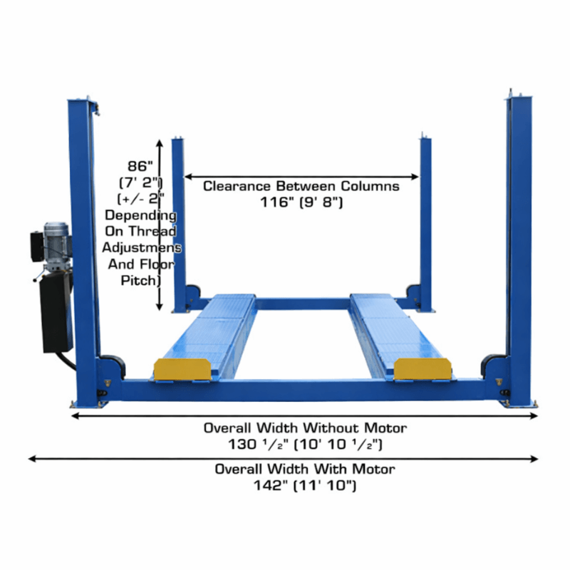 Atlas 414A 14,000 lb 4-Post Alignment Lift (Includes Turntables)