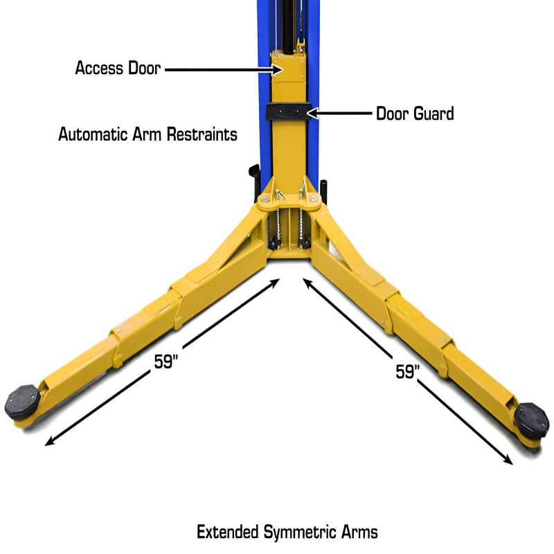 Atlas PVL12, 12,000 lb 2 Post Lift - Extra Wide & Tall - ALI Certified