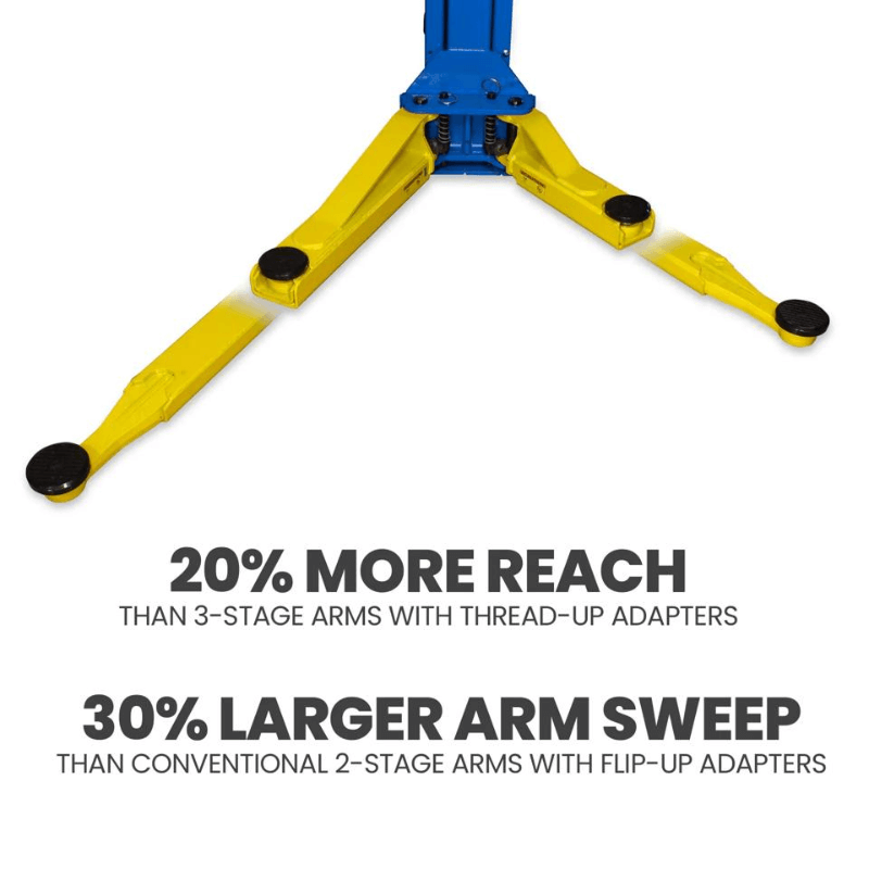 Rotary SPOA10-AV 10,000lb Asymmetric 2 Post Lift
