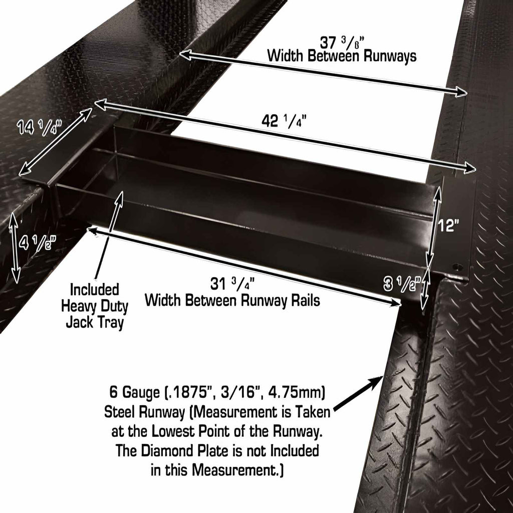 Atlas Garage Pro 8000 EXT, 8,000 lb 4 Post Vehicle Storage Lift- Extra Tall
