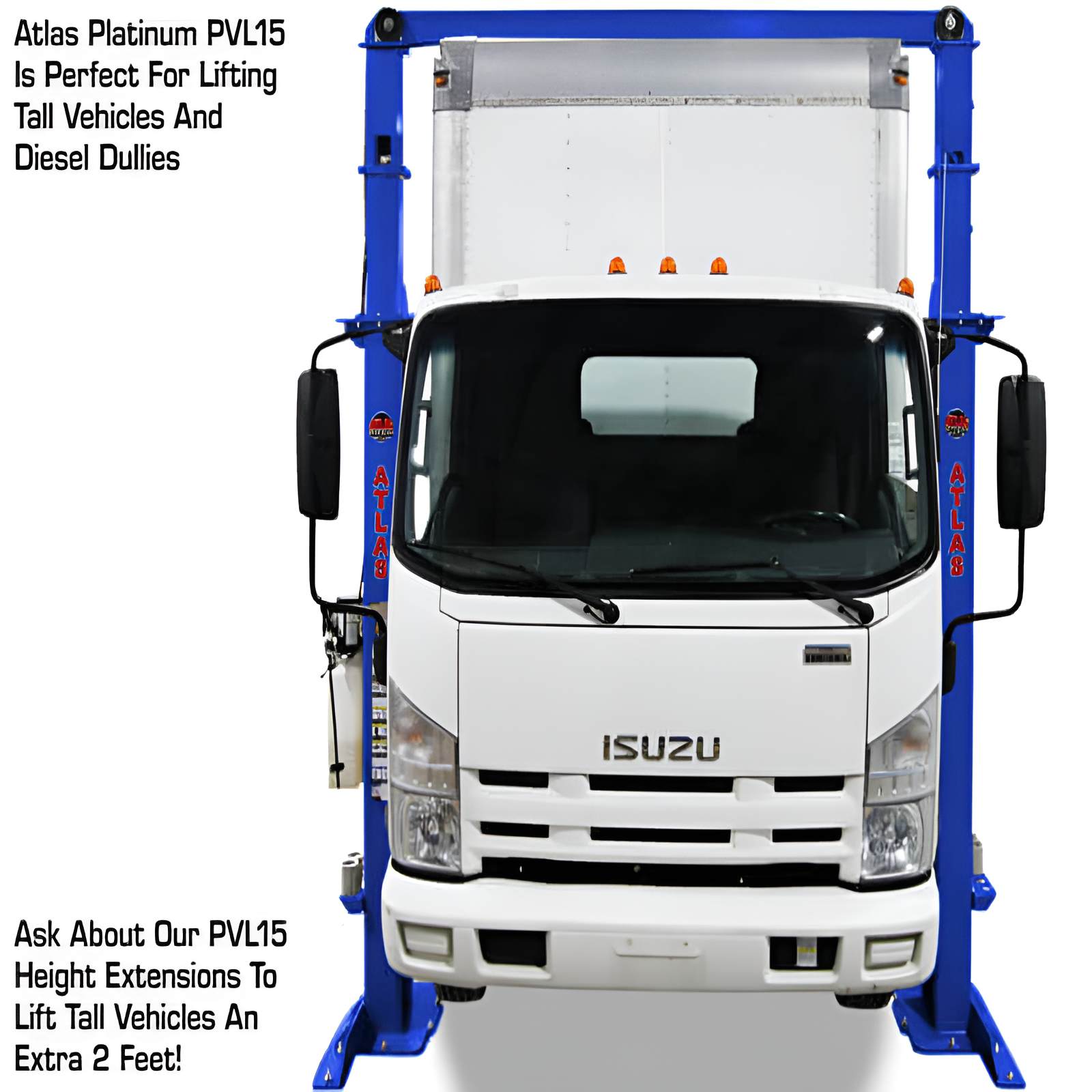 Atlas PVL15, 15,000 lb 2 Post Lift - Commercial Grade; ALI Certified