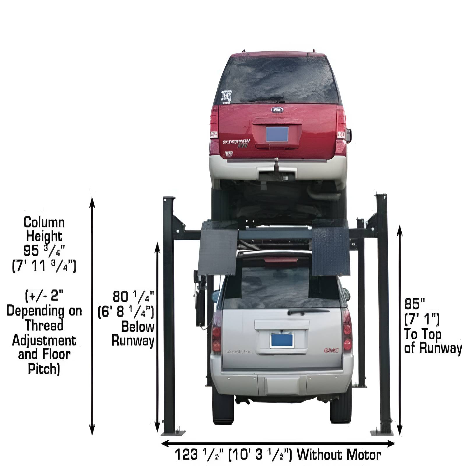 Atlas Garage Pro 9000 4 Post Lift + (2) RJ35 Sliding Jacks Combo