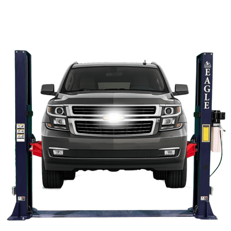 Eagle EAG-9F 9,000 Lbs 2-Post Lift – Floor Plate Asymmetric Arms
