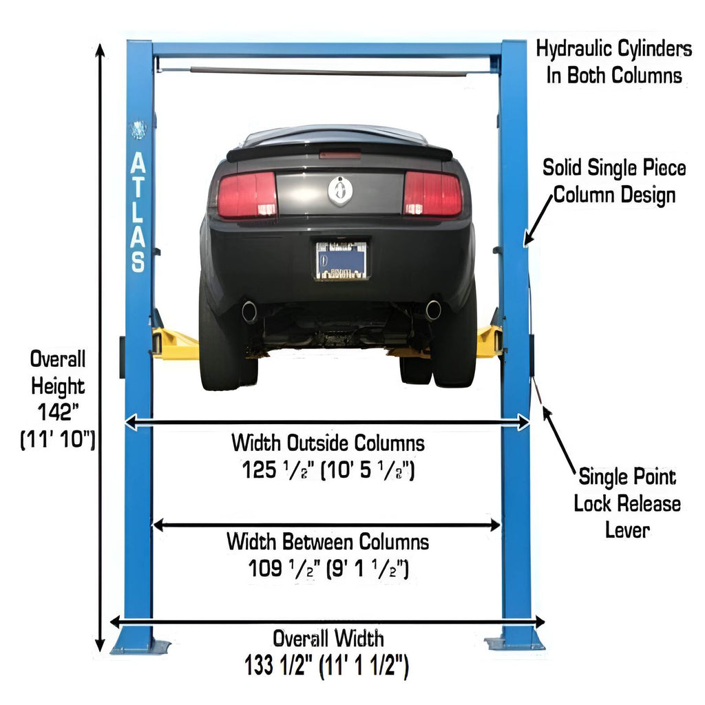 Atlas 9OHSC-SS 9,000 lb 2 Post Lift