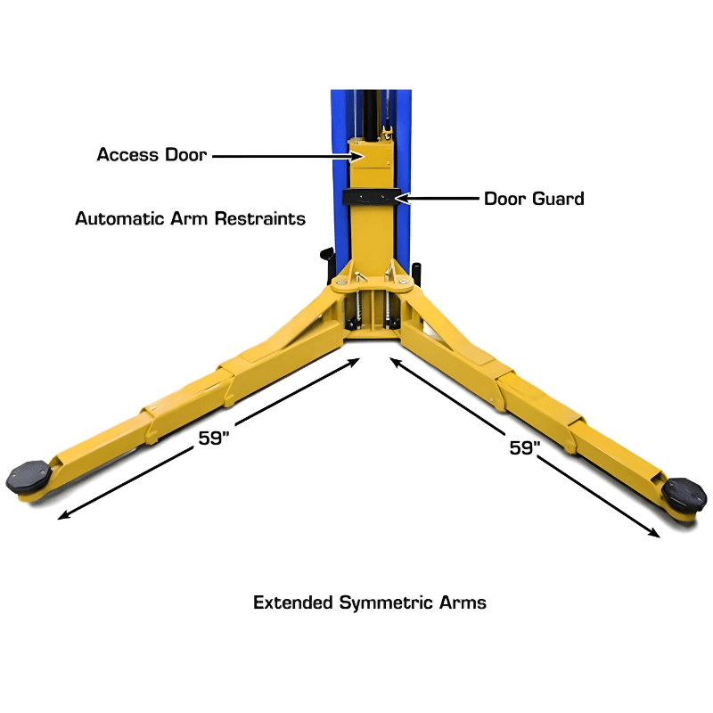 Atlas PV12PX 12,000 lb 2 Post Lift - Adjustable Height