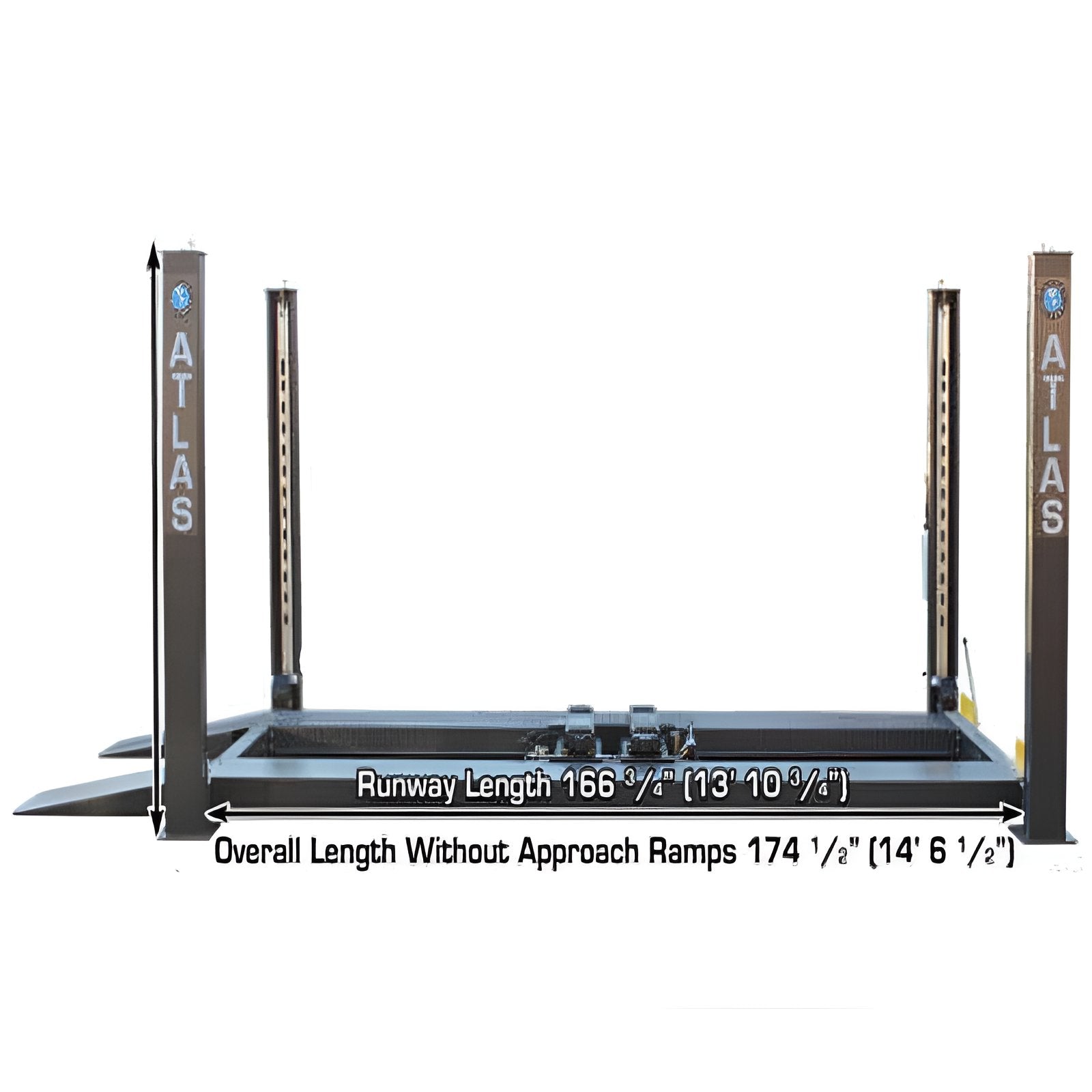 Atlas 408SL 4 Post Lift + (2) ProJack35 Sliding Jack Combo