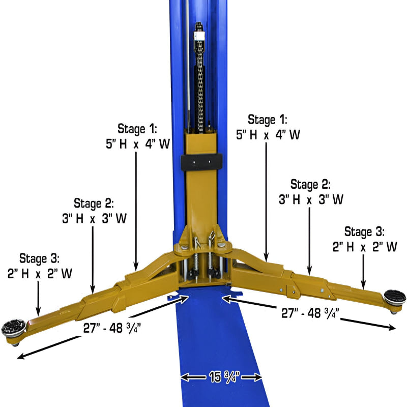 Atlas PVL9BP 9,000 lb 2 Post Lift - ALI Certified