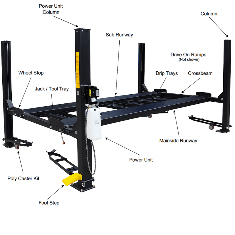 FP9K DX XLT 9,000lb 4 Post Lift - Extra Tall/Long