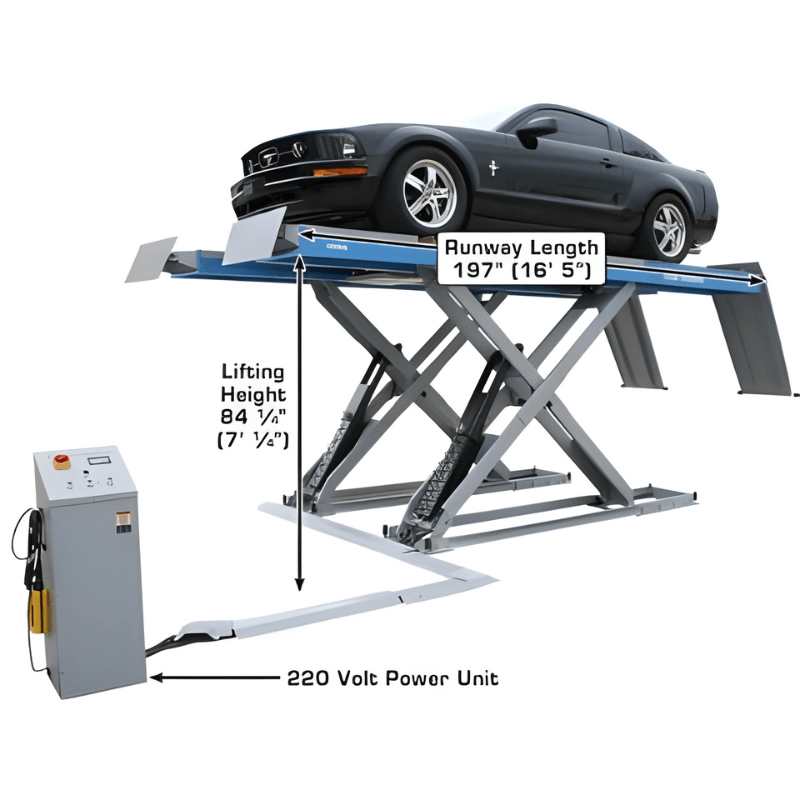 Atlas 12AWFSL Alignment Double Scissor Lift and RJ-6 Rolling Jack Combo