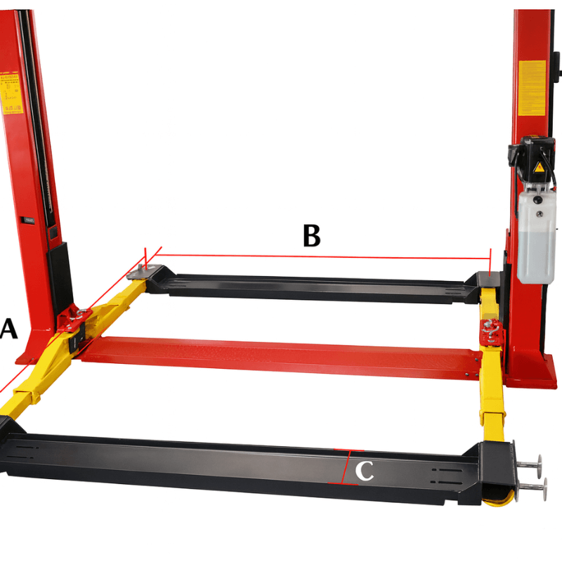 Amgo BP-9X, 9000 lb 2 Post Car Lift - Low Ceiling