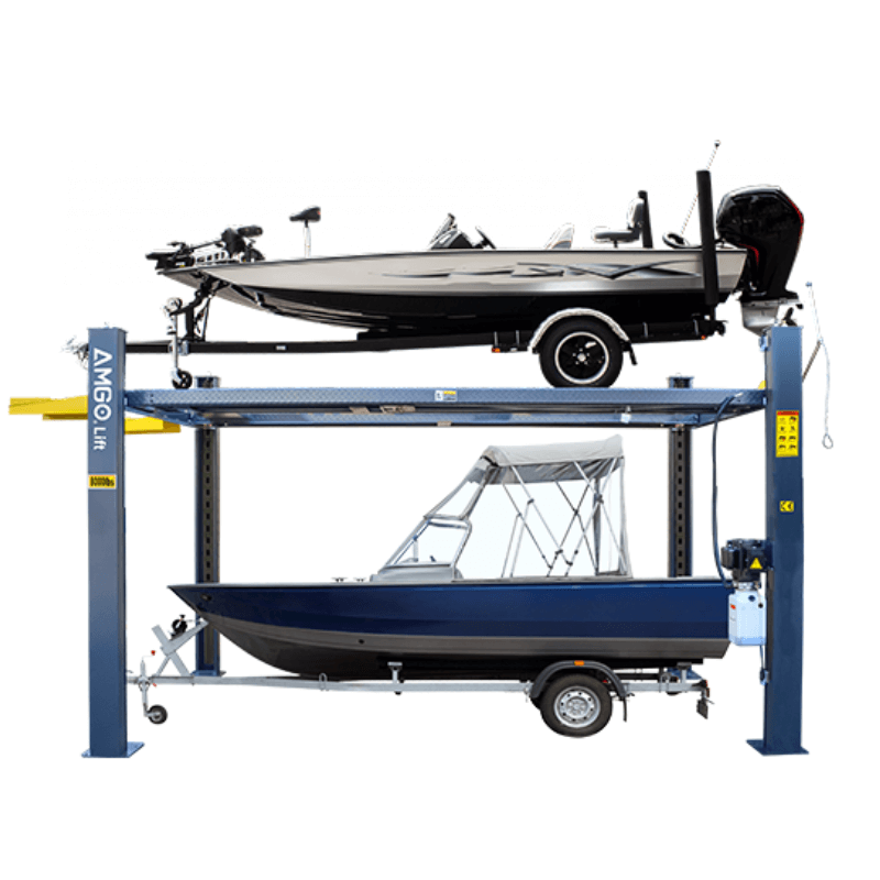 Amgo 408-HLX Four Post Boat Storage Lift - Adjustable Width