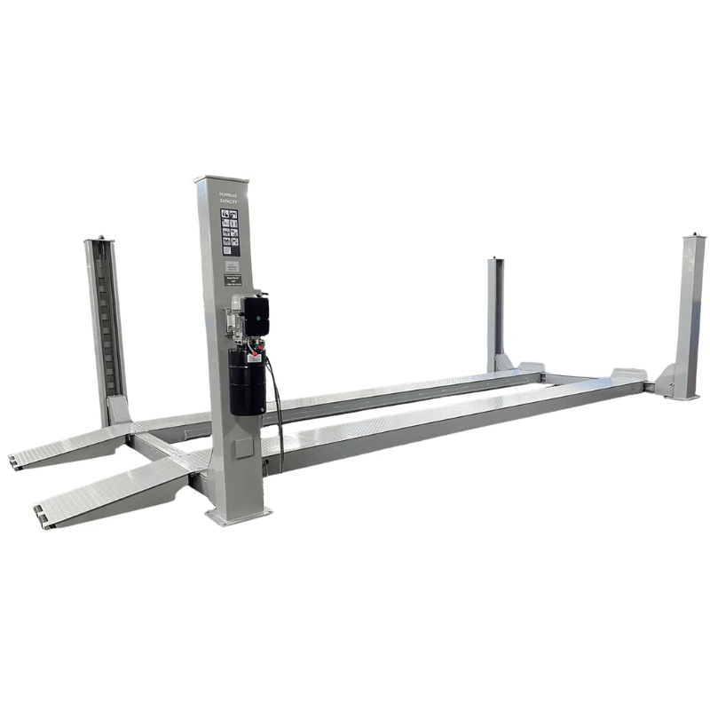 Triumph NTR-16 16,000 lb 4 Post Lift With (2) RJ-9000 Rolling Bridge Jack Combo