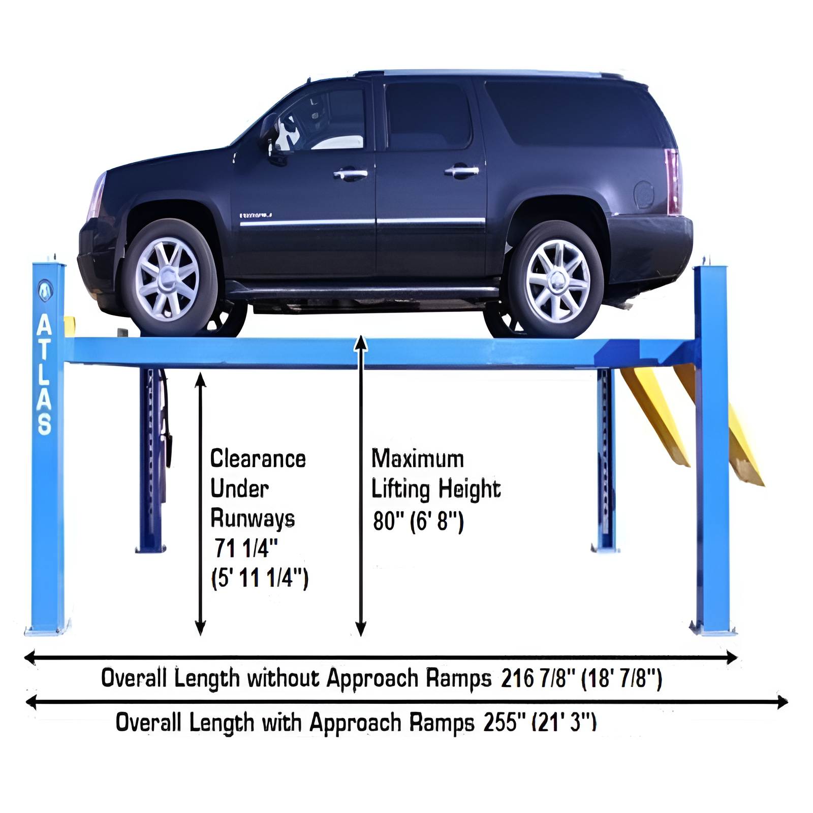 Atlas 414, 14,000 lb 4 Post Lift - Commercial Grade