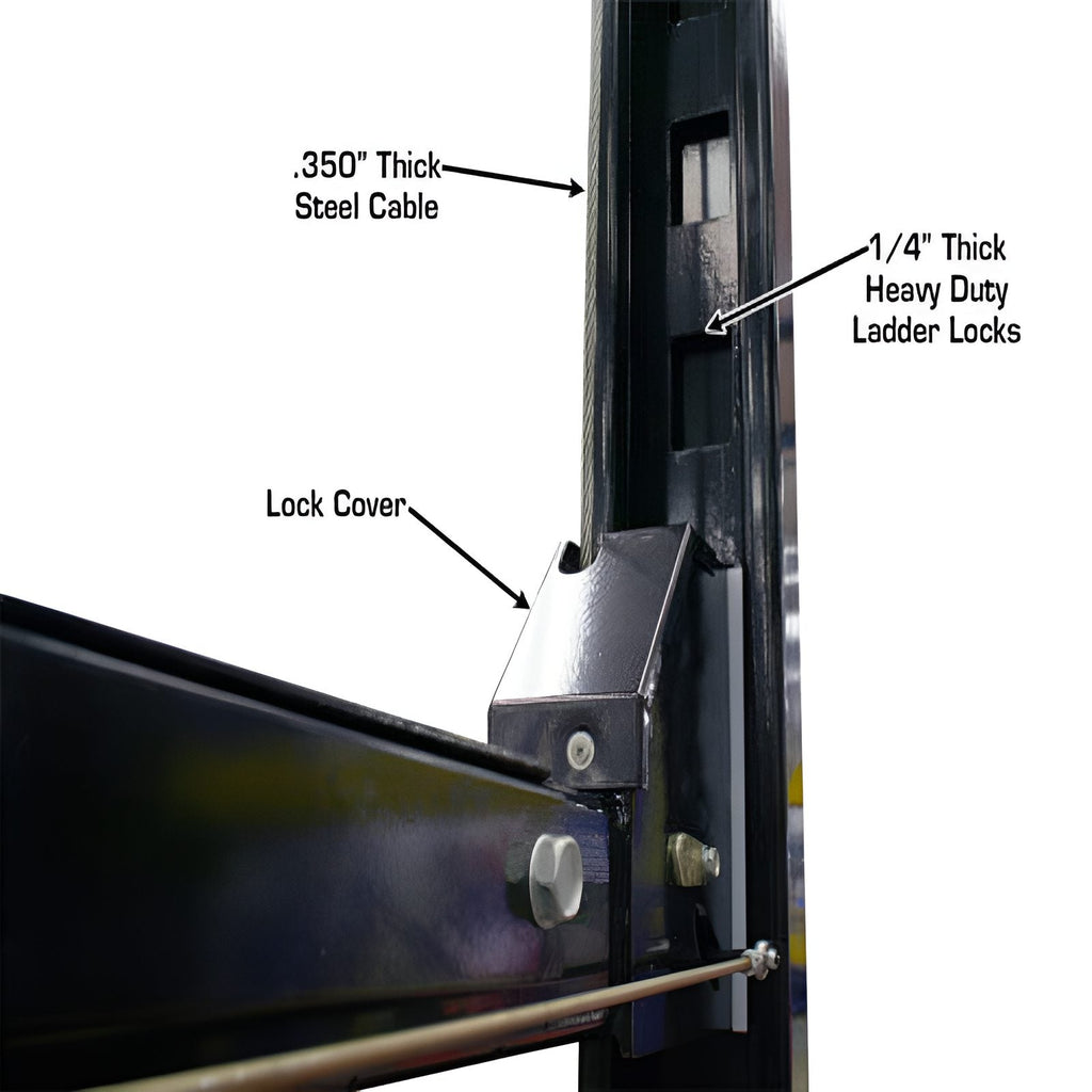 Atlas Garage Pro 8000EXT L 8,000lb 4 Post Vehicle Storage Lift - Extra Tall & Lo