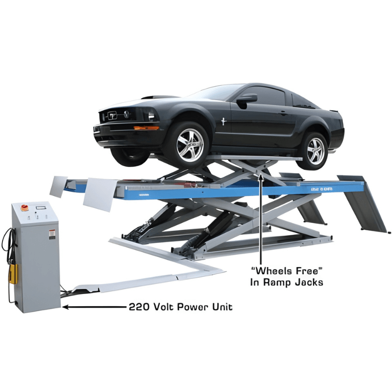 Atlas 12AWFSL Alignment Double Scissor Lift and RJ-6 Rolling Jack Combo
