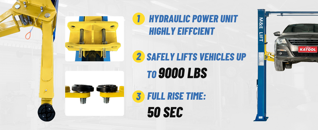 M&E ME-M90s 9,000lbs Two Post Lift