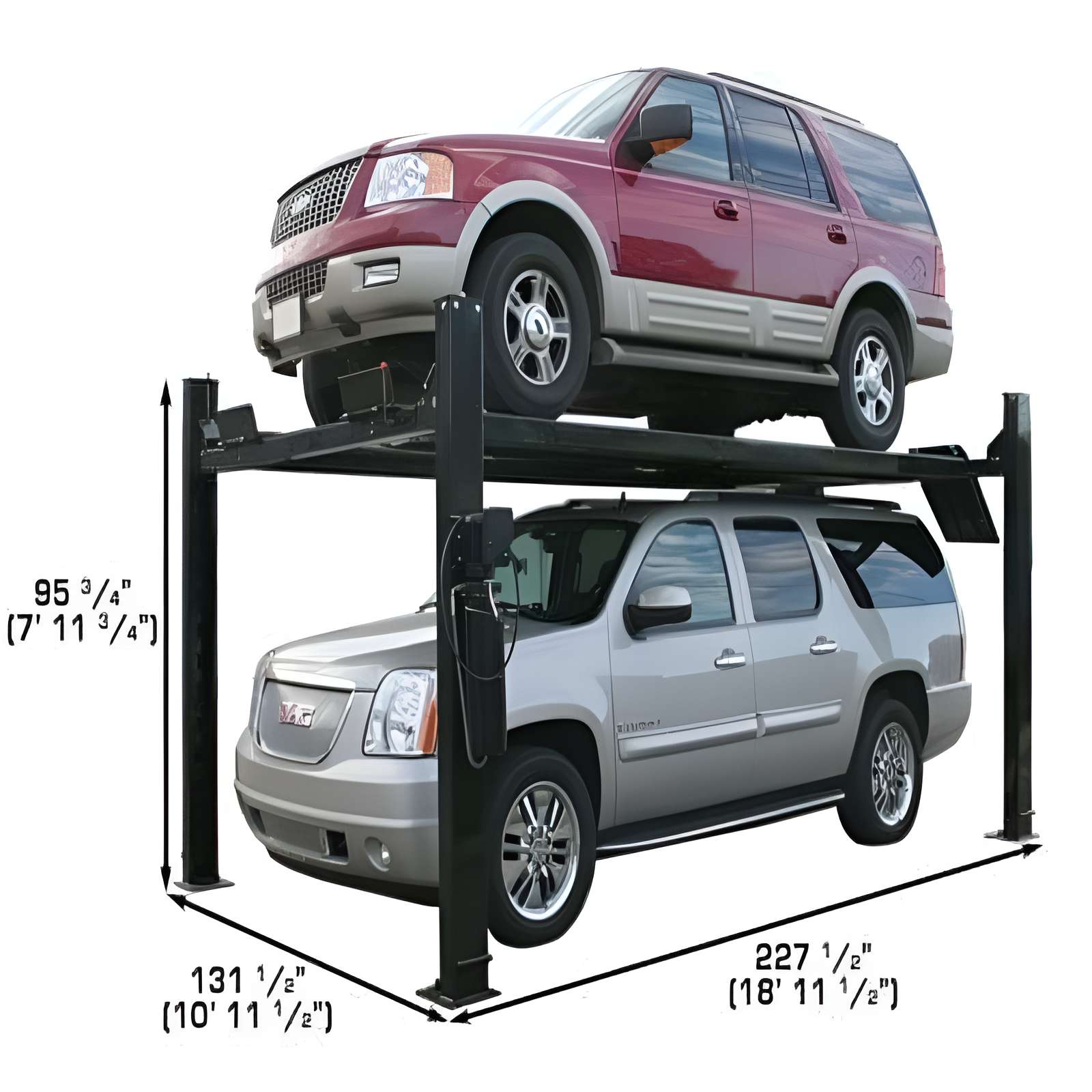 Atlas Garage Pro 9000 4 Post Lift + (2) RJ35 Sliding Jacks Combo