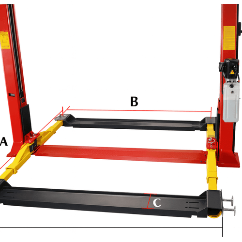Amgo BP-10 10000lb 2 Post Car Lift - Adjustable Width
