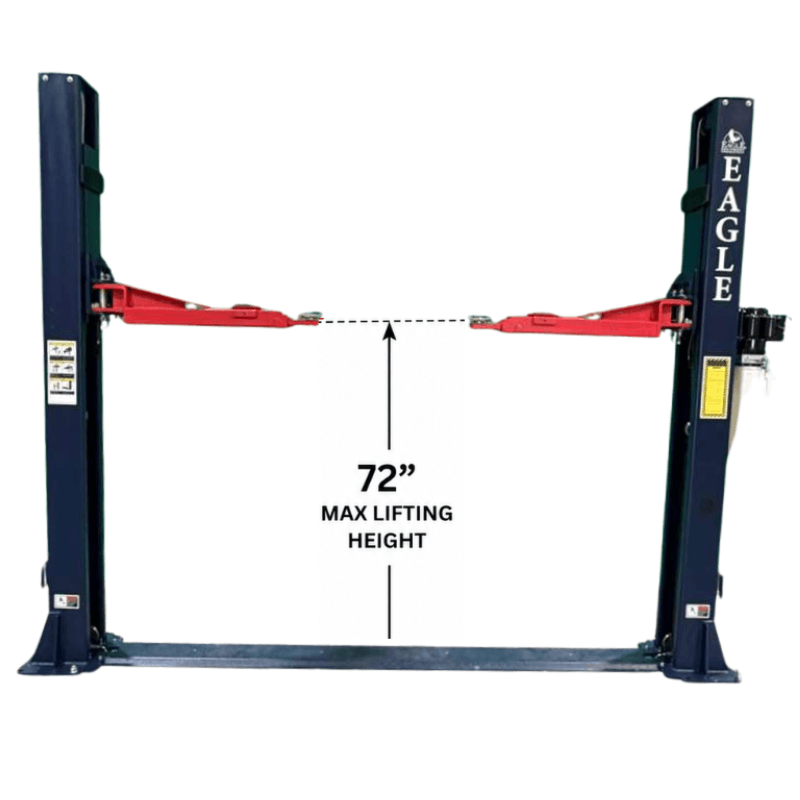 Eagle EAG-9F 9,000 Lbs 2-Post Lift – Floor Plate Asymmetric Arms