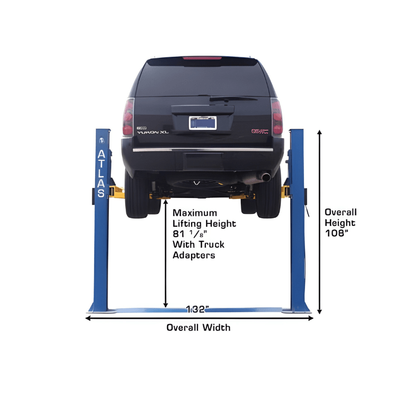 Atlas BP8000, 8,000 lb 2 Post Lift - Low Ceiling
