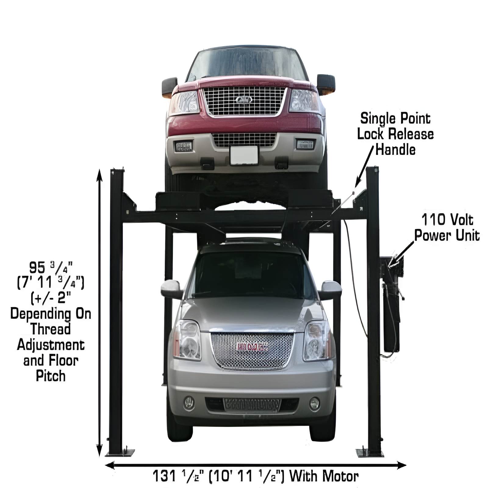 Atlas Garage Pro 9000 - 9,000lb Extra Large Vehicle Storage Lift