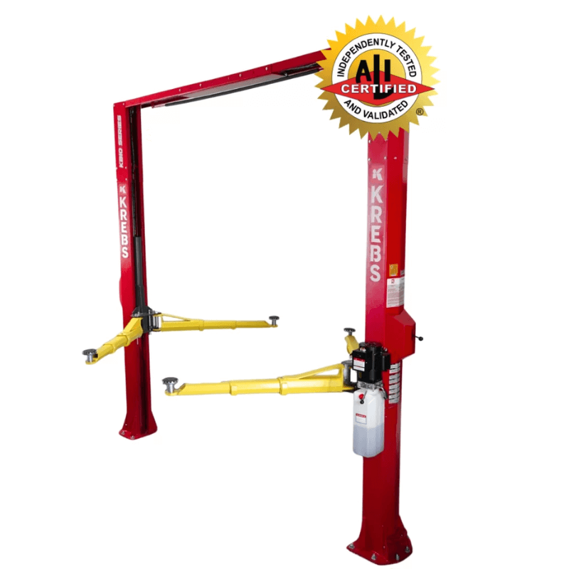 Krebs KB10 10,000lb 2 Post Lift - Adjustable Width; ALI Certified