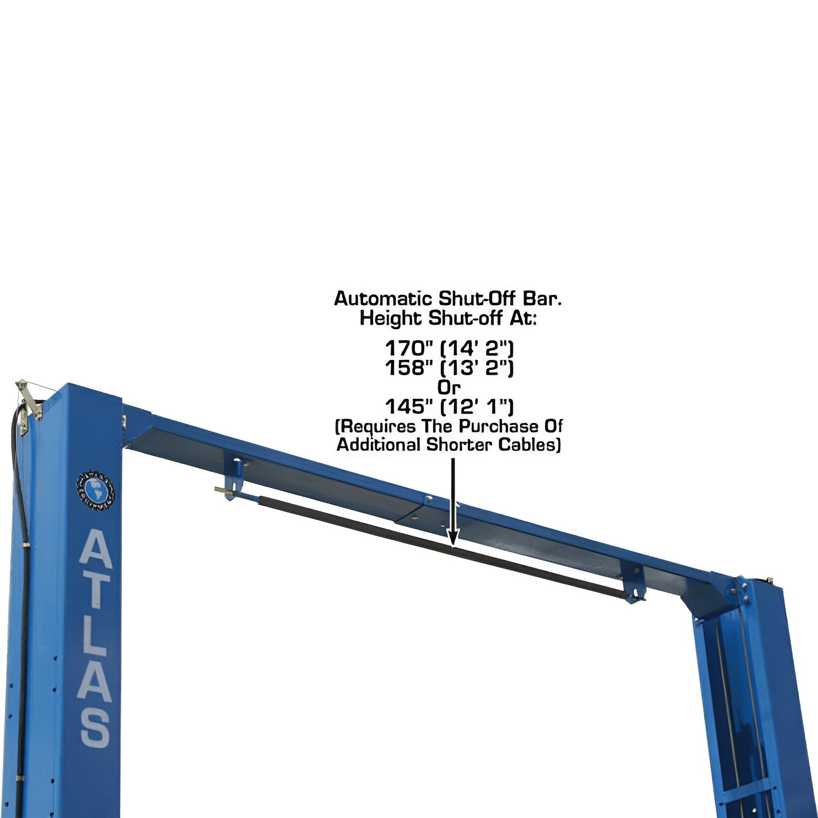 Atlas PV12PX 12,000 lb 2 Post Lift - Adjustable Height