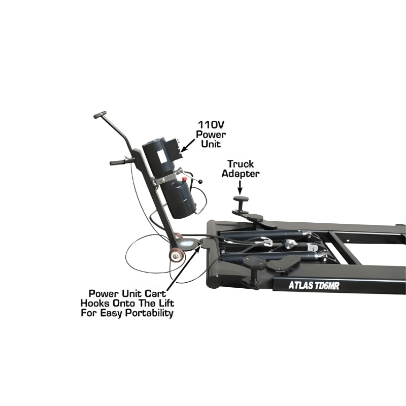 Atlas 6MR 6,000 lb Mid Rise Scissor Lift - Portable