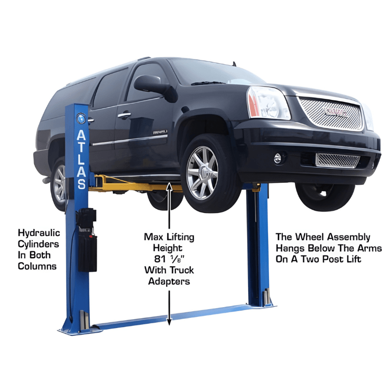 Atlas BP8000, 8,000 lb 2 Post Lift - Low Ceiling