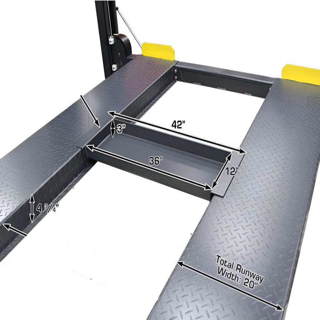 Atlas 408 SL 8,000lb 4 Post Vehicle Storage Lift - Super Deluxe