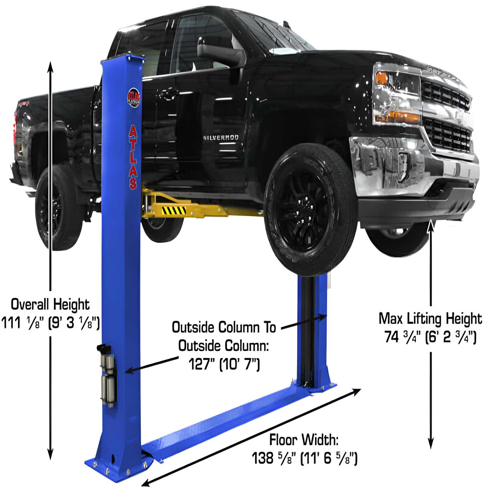 Atlas PVL9BP 9,000 lb 2 Post Lift - ALI Certified