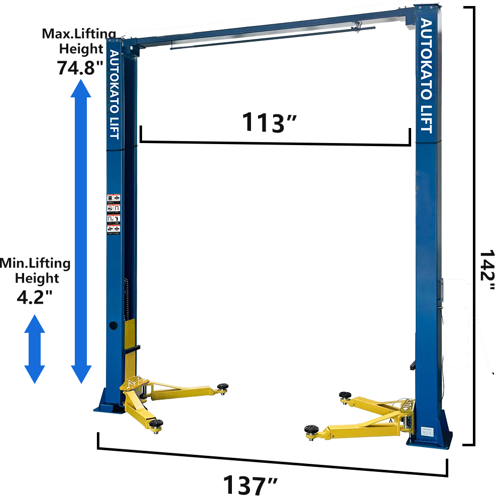 M&E ME-M115S 11,000lbs Two Post Lift
