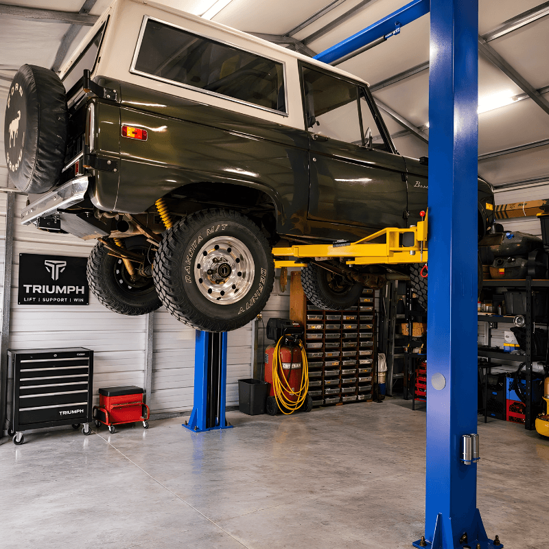 TP9KACX 9,000lb 2 Post Car Lift Clear Floor - Asymmetric