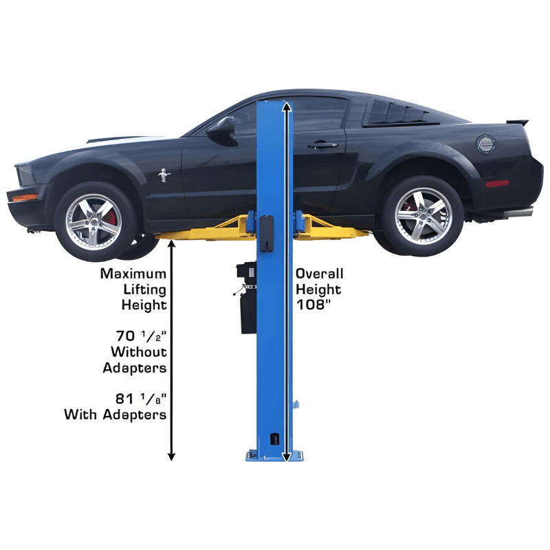 Atlas BP8000, 8,000 lb 2 Post Lift - Low Ceiling